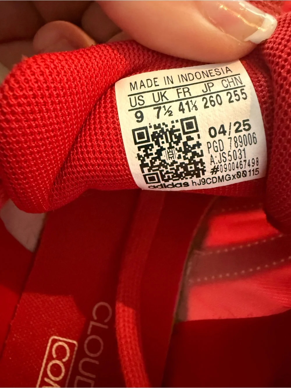 adidas Red Sneakers with White 3-Stripes
